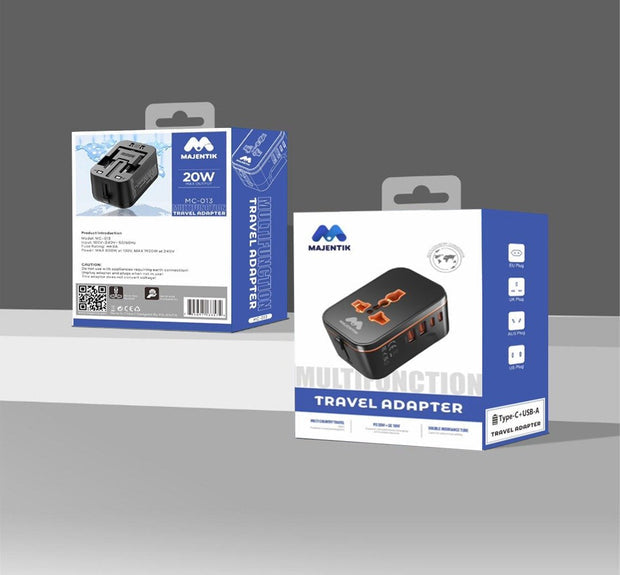MAJENTIK Multifunction Travel Adapter MC-013
