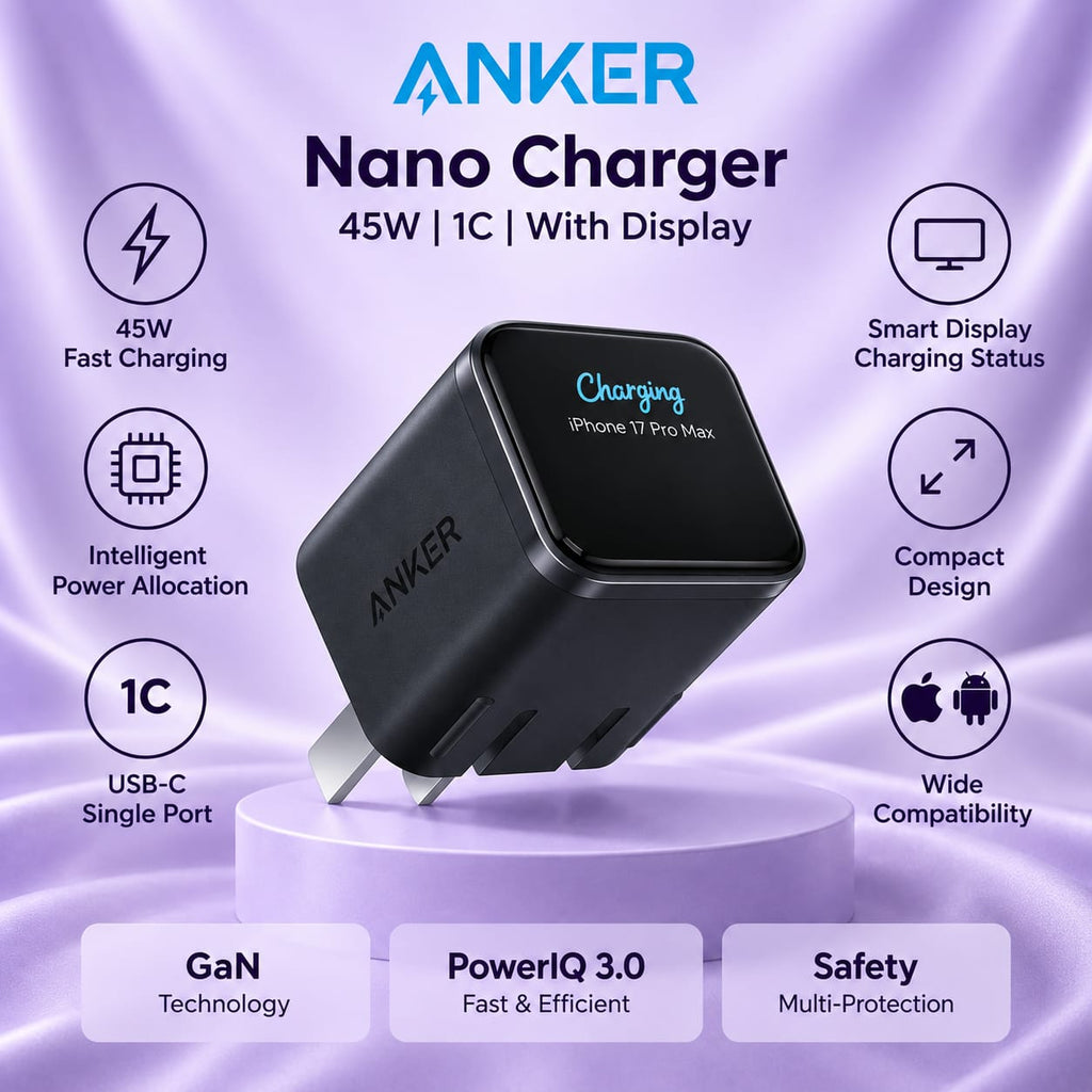 Anker Nano Charger 45W | 1C | With Display