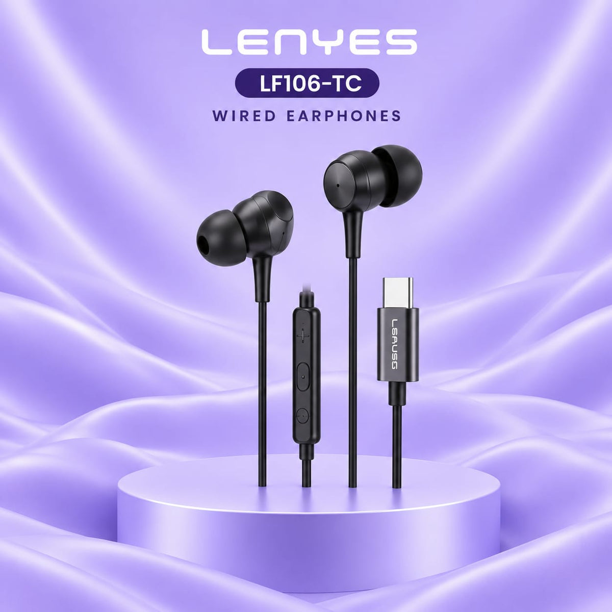 Lenyes LF106-TC Type-C Wired Earphones