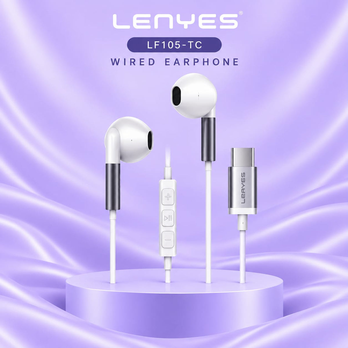 Lenyes LF105-TC Type-C Wired Earphones