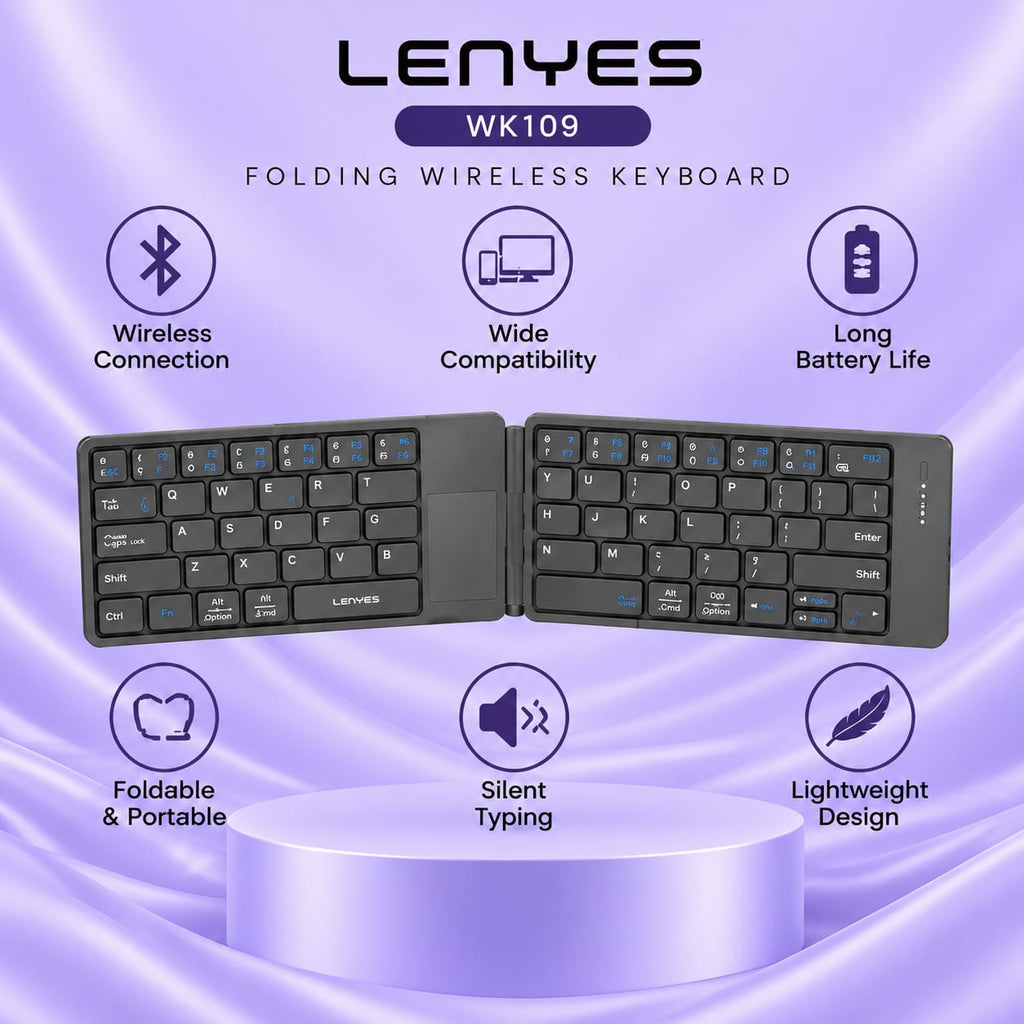 Lenyes WK109 Folding Wireless Keyboard