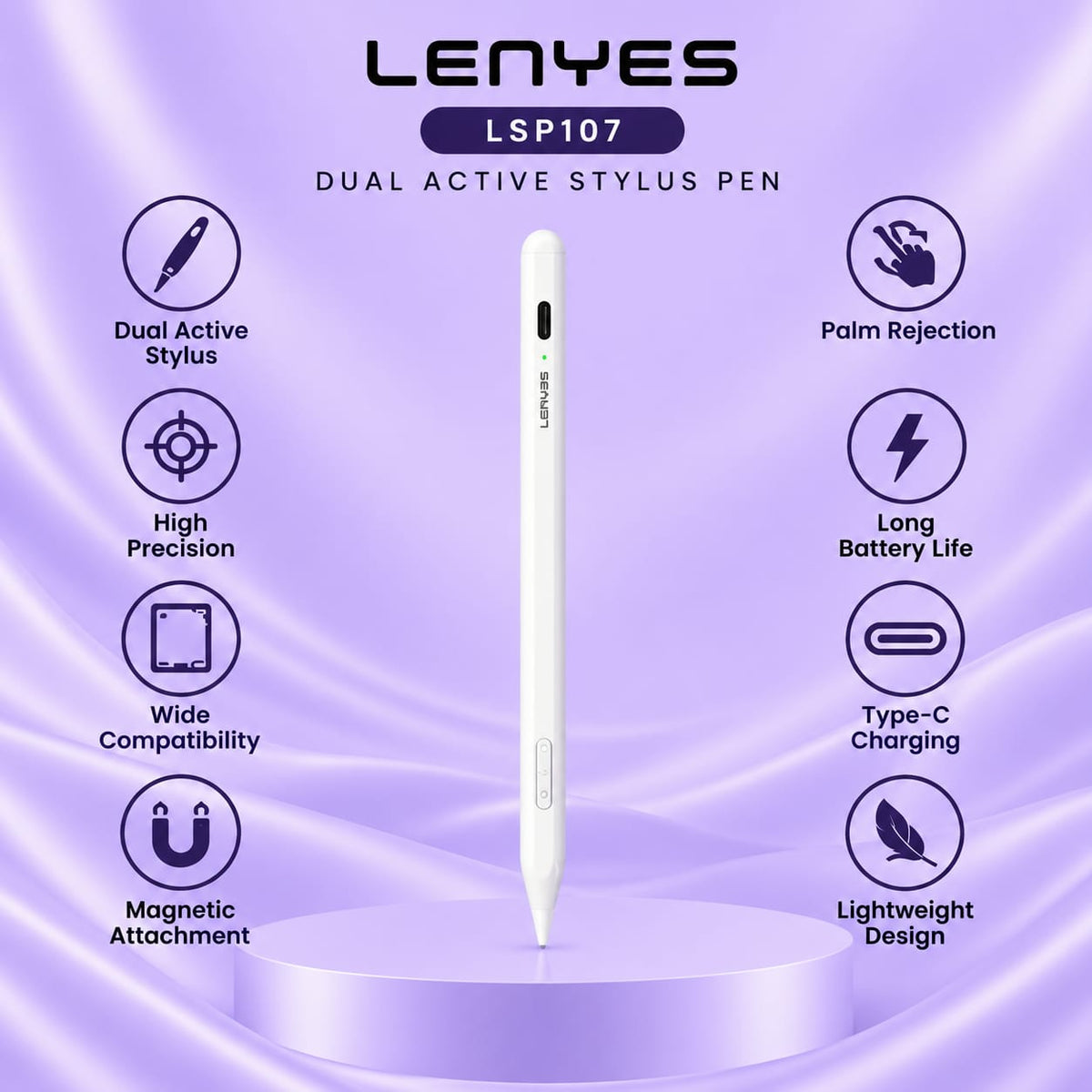 Lenyes LSP107 Dual Active Stylus Pen