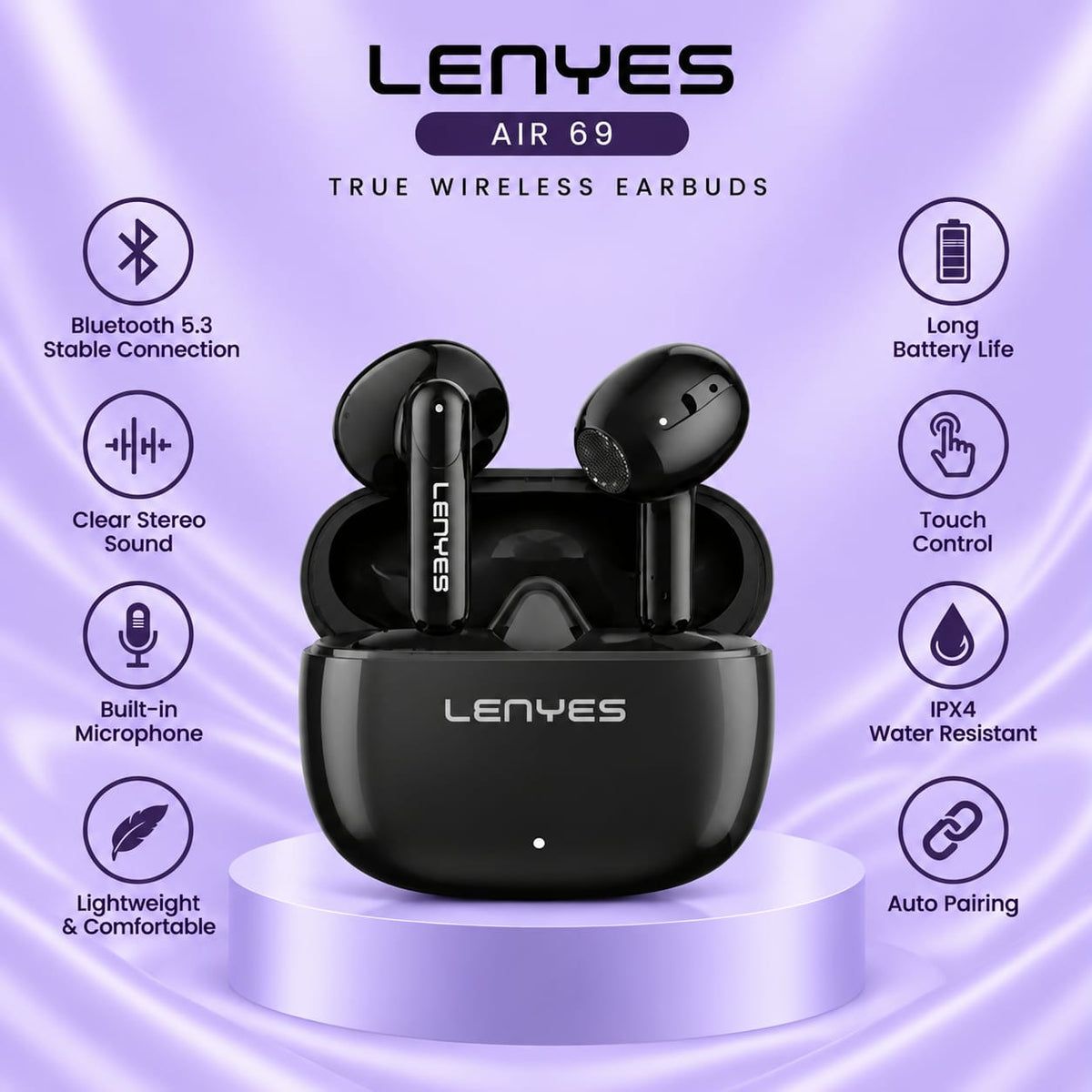 Lenyes AIR 69 True Wireless Earbuds