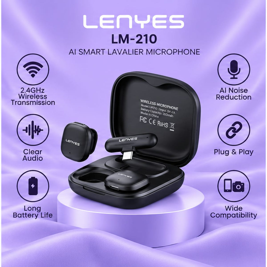 Lenyes LM-210 AI Smart Lavalier Microphone
