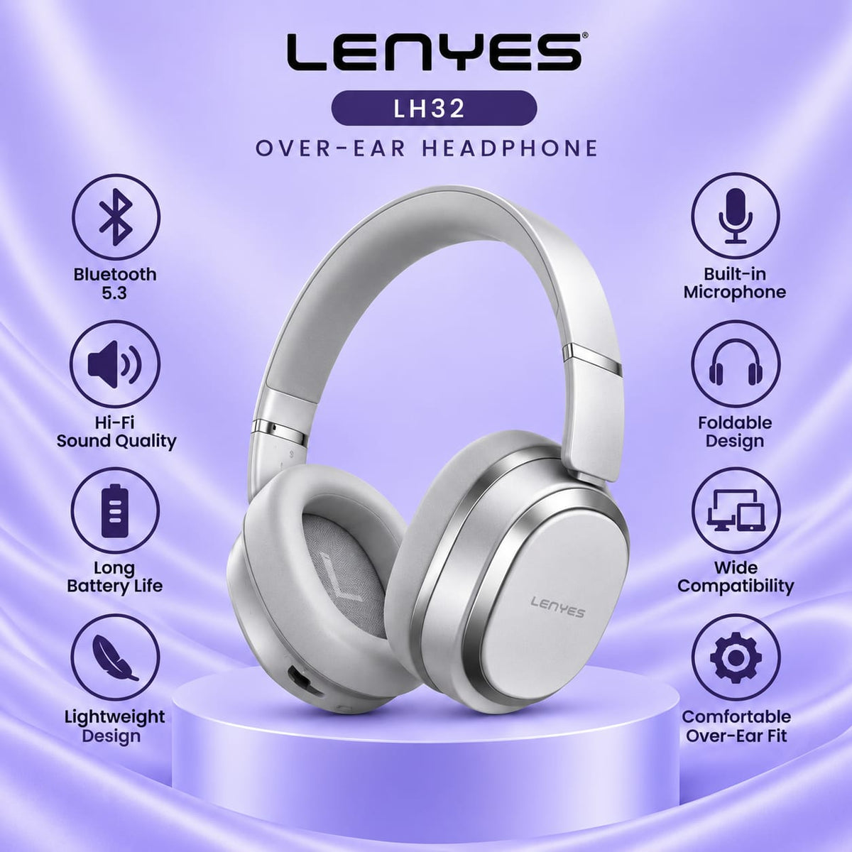 Lenyes LH32 Over-Ear Headphones