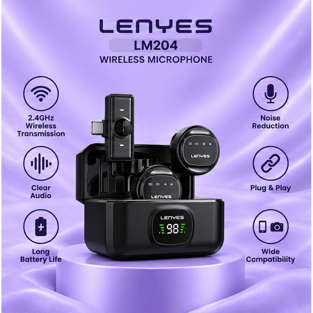 Lenyes LM204 Dual Wireless Microphone